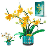 Orchids Building Set for Adults Bonsai Decoration