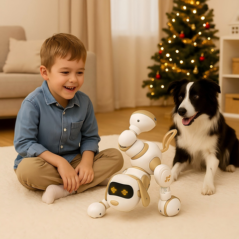 KeKeSpace CyberPup Interactive Robot Dog Toy for Kids Ages 3+, Gesture & Voice Control, Dancing & Singing