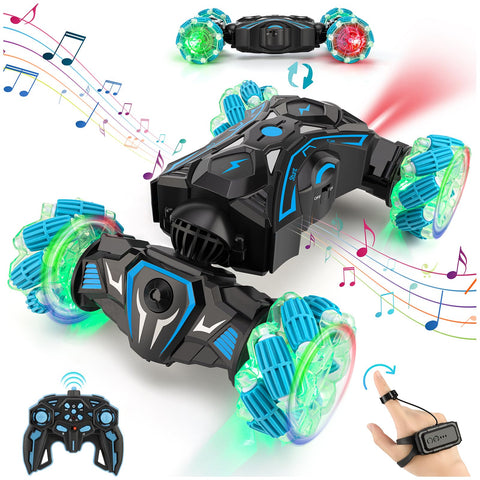 Sky Blue Gesture Sensing RC Stunt Car