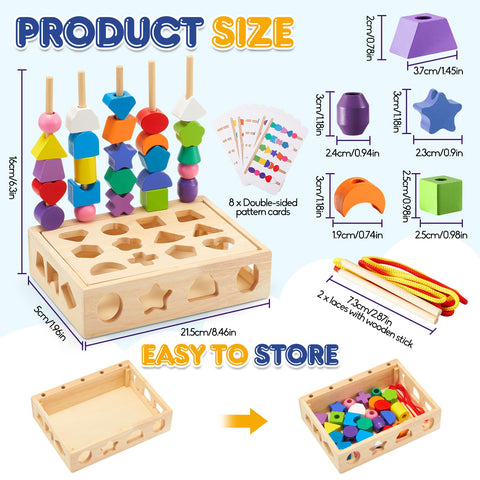 3 in 1 Montessori Wooden Toys