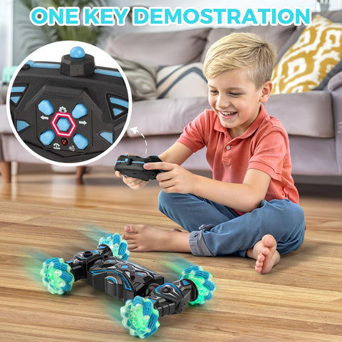 Sky Blue Gesture Sensing RC Stunt Car