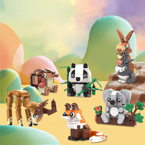 Mini Animals Building Block Set (6 in 1)