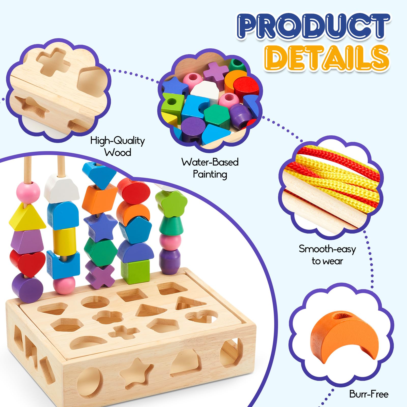 3 in 1 Montessori Wooden Toys