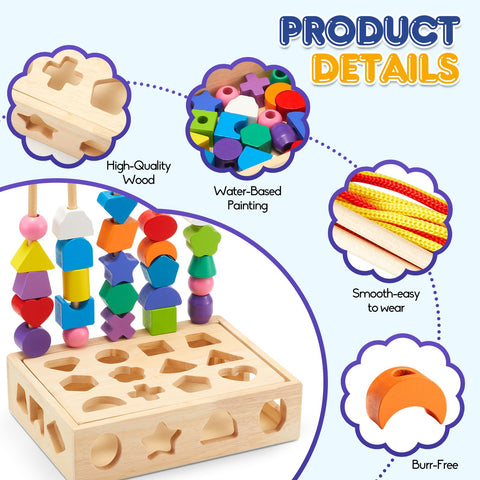 3 in 1 Montessori Wooden Toys