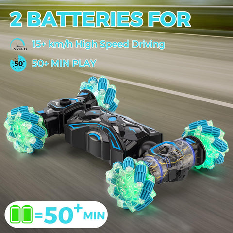 Sky Blue Gesture Sensing RC Stunt Car