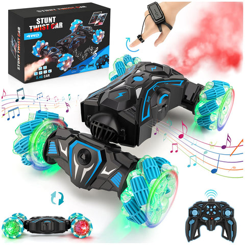 Sky Blue Gesture Sensing RC Stunt Car